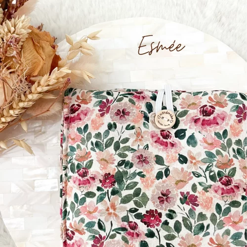 Motif à l&#039;aquarelle - Pochette Les cotons de Romane